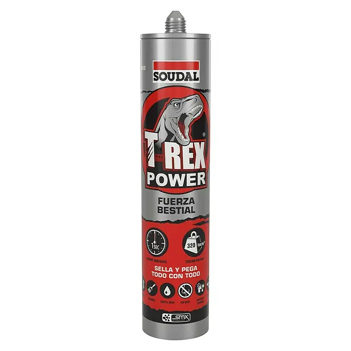 Soudal Pegamento adhesivo T-Rex Turbo - 290 ml - Vista frontal