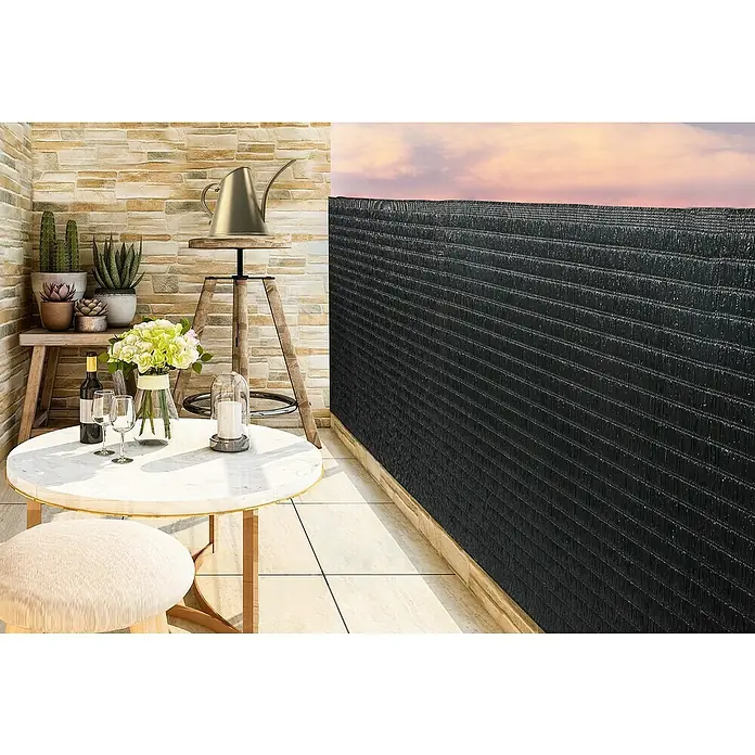 Gardol Sichtschutz Raffia - Grau, 300 x 90 cm - Stimmungsaufnahme