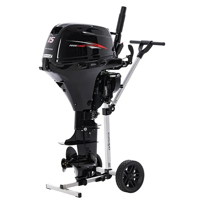 Transportna kolica - Izvanbrodski motori, 60 kg, Aluminij - Dijagonalni pogled