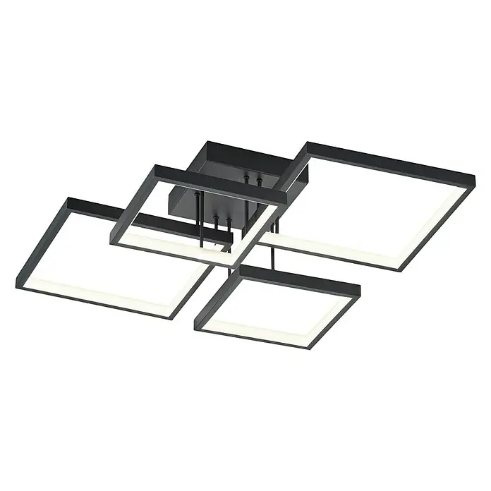 Trio Leuchten LED mennyezeti lámpa Sorrento - 24 W, Fekete matt, Meleg fehér - Alulnézet