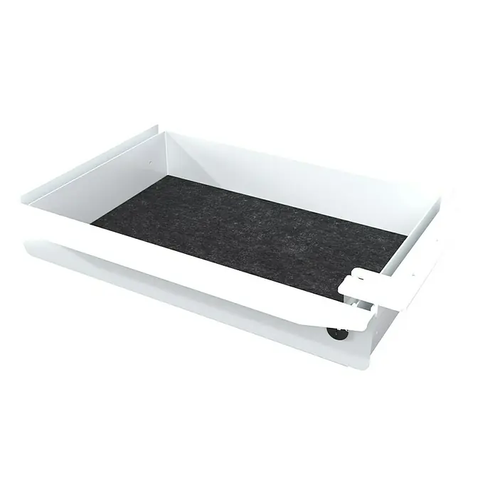 Unterbauschublade STORIT - L x B x H: 270 x 400 x 75 mm, Weiß - Diagonale Ansicht