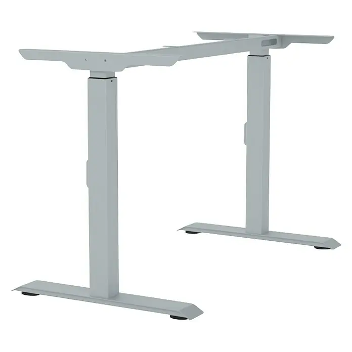 Tischgestell M-MORE - Breitenverstellbar: 1.100 mm - 1.800 mm, Höhenverstellung: 670 mm - 900 mm, Aluminium, Stahl - Diagonale Ansicht