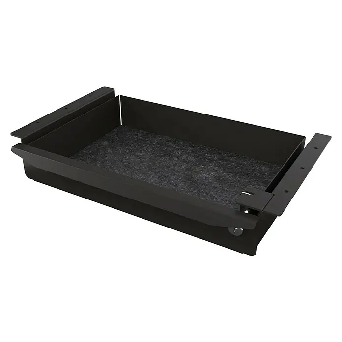 Unterbauschublade STORIT - L x B x H: 270 x 400 x 75 mm, Schwarz - Diagonale Ansicht