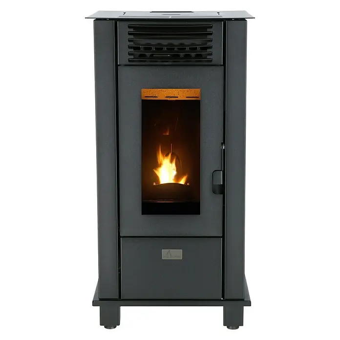 Livin'flame Pelletkachel Tromvik 8 - Verwarmingscapaciteit: 200 m³, Zwart, 7,5 kW - Vooraanzicht