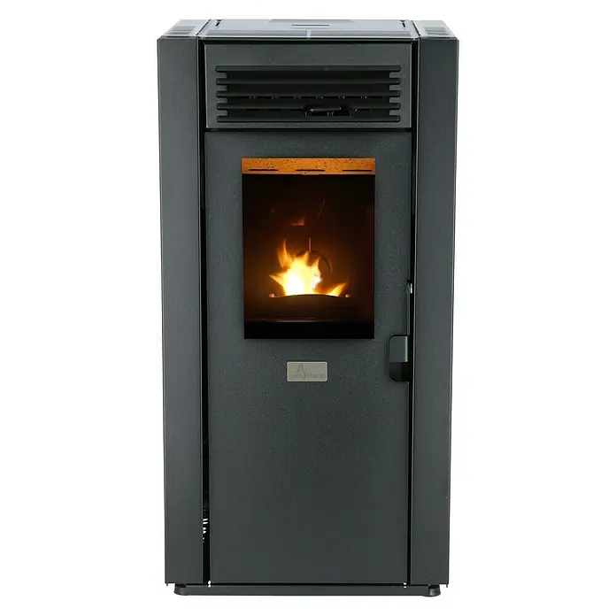 Livin'flame Pelletkachel Stavanger 8 - Verwarmingscapaciteit: 200 m³, Zwart, 7,5 kW - Vooraanzicht