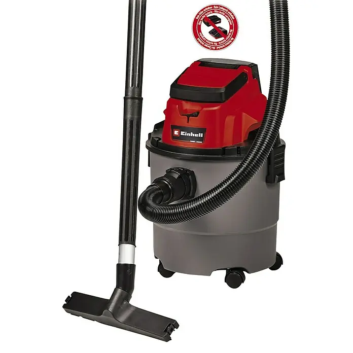 Einhell Power X-Change Akku-Nass-Trockensauger TC-VC 18/15 Li-Solo - 18 V, Ohne Akku, Behältervolumen: 15 l - Diagonale Ansicht