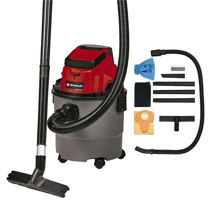 Einhell Power X-Change Akku-Nass-Trockensauger TC-VC 18/15 Li-Solo - 18 V, Ohne Akku, Behältervolumen: 15 l - Diagonale Ansicht