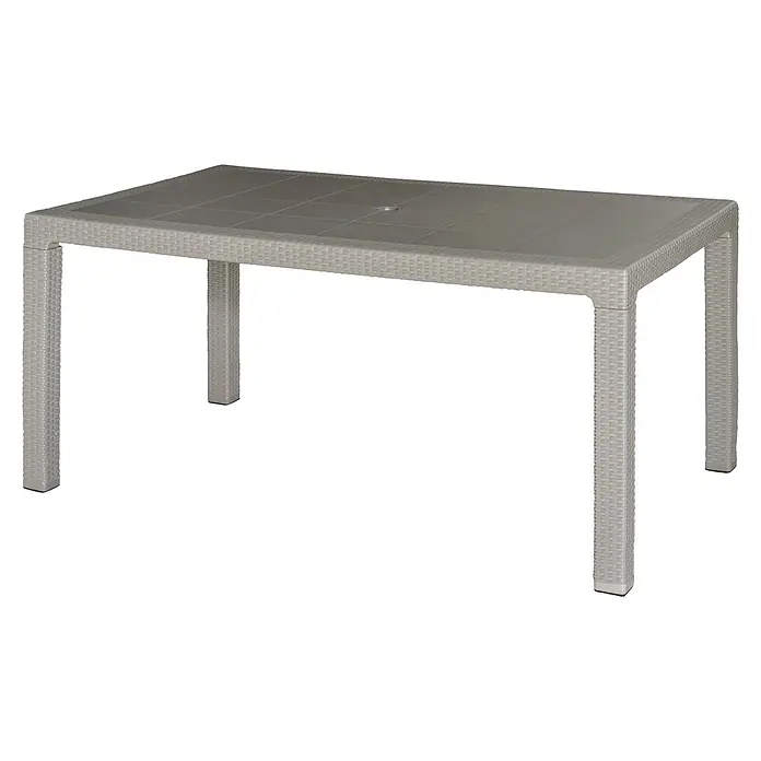 Mesa de jardín Bernedo - L x An: 150 x 90 cm, Taupe - Vista angular