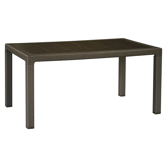 Mesa de jardín Lasarte - L x An: 150 x 90 cm, Wengué - Vista angular