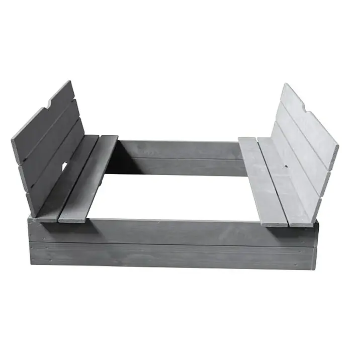 Soulet Cajón de arena Sophie con banco - 118 x 118 x 12,6 cm, Madera, Blanco - Vista frontal
