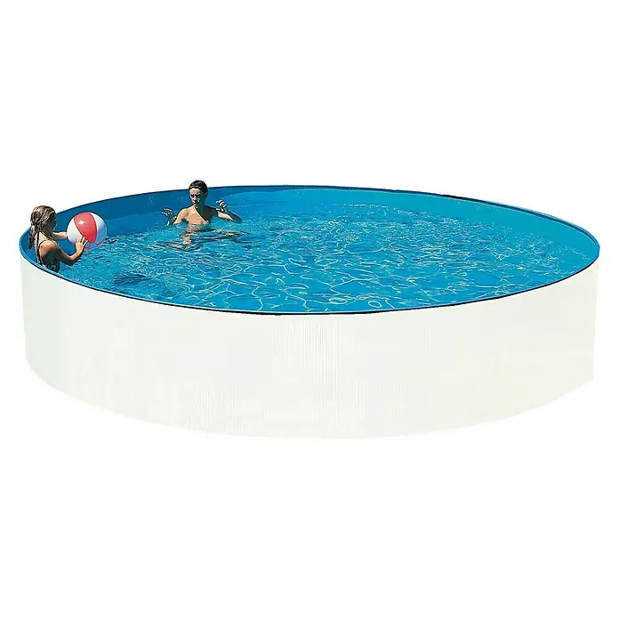Piscina circular Splasher - Ø x Al: 360 x 110 cm, Blanco - Vista frontal