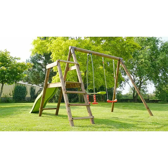 Soulet Columpio Menthe - L x An x Al: 282 x 283 x 195 cm, Madera, Marrón - Producto en uso