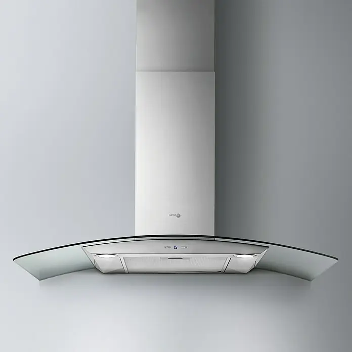 Turboair Campana de pared Vola - Ancho: 89,8 cm, Potencia de aire máx.: 713 m³/h, Acero inoxidable - Foto ambiente