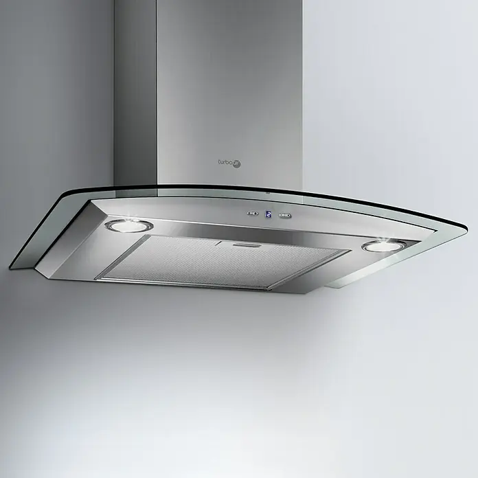 Turboair Campana de pared Vola - Ancho: 59,8 cm, Potencia de aire máx.: 713 m³/h, Acero inoxidable - Foto ambiente