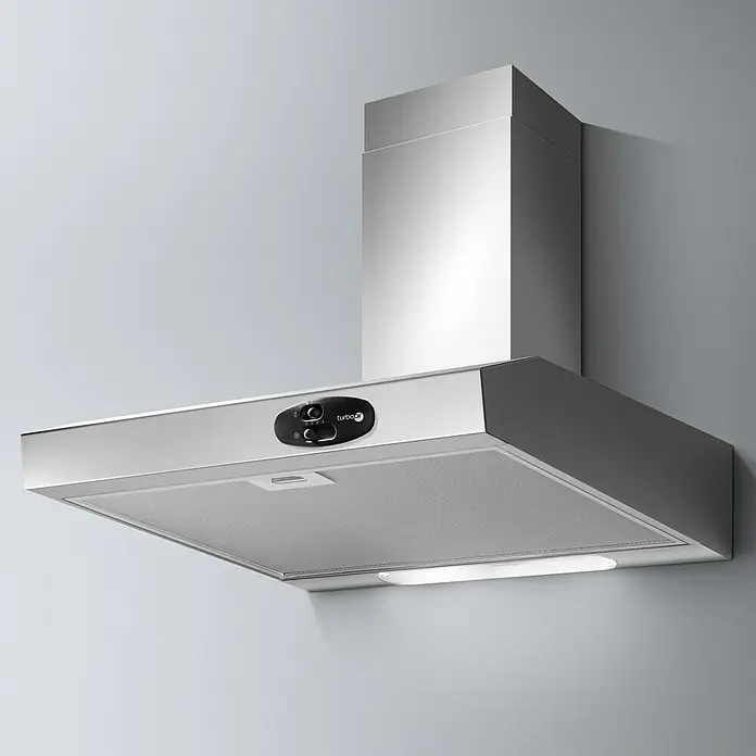 Turboair Campana de pared Idea - Ancho: 60 cm, Potencia de aire máx.: 272 m³/h en funcionamiento normal, Acero inoxidable - Foto ambiente