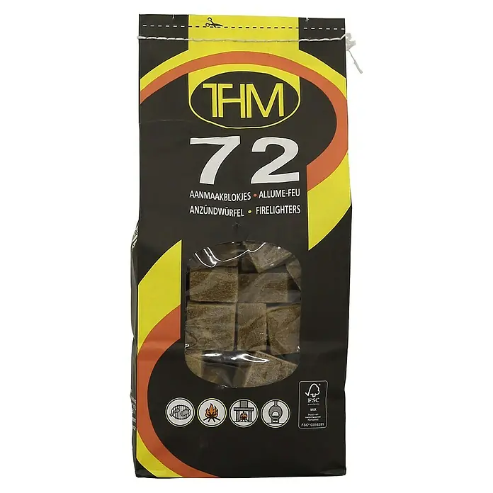 THM Aanmaakblokjes - 72 st. - Vooraanzicht