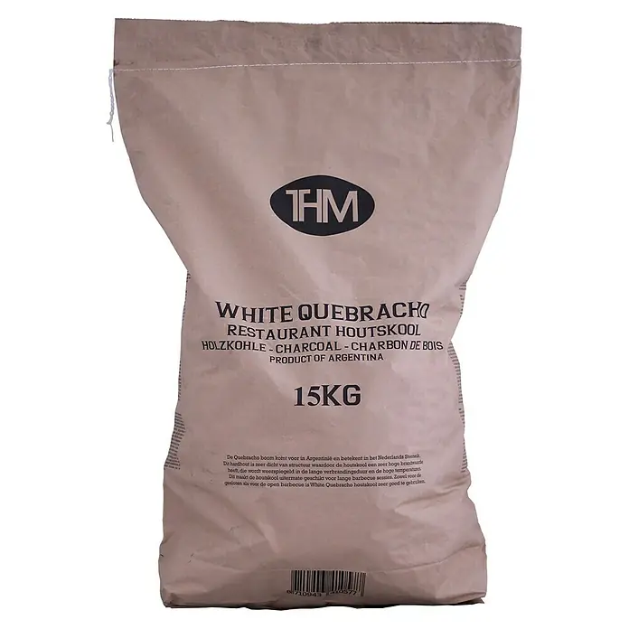 THM Houtskool White Quebracho - 15 kg - Vooraanzicht