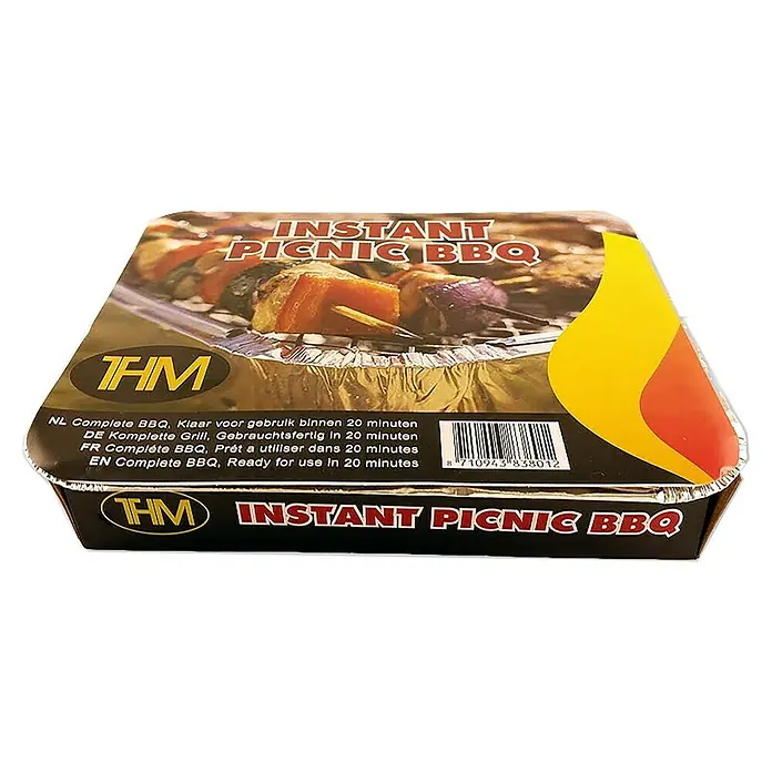 THM Houtskoolbarbecue Instant Picnic - 500 g - Diagonaal zicht