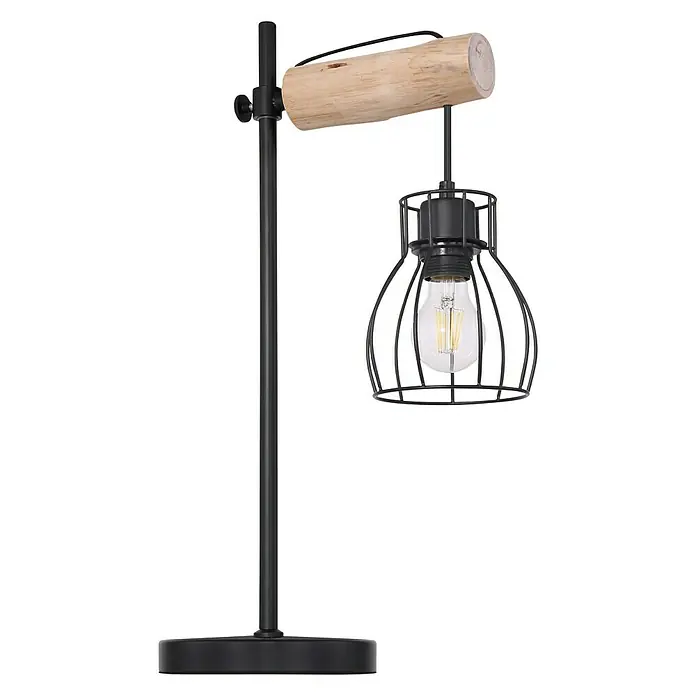 Globo Mina Tischleuchte - 40 W, L x B x H: 3,3 x 18 x 55 cm - Diagonale Ansicht