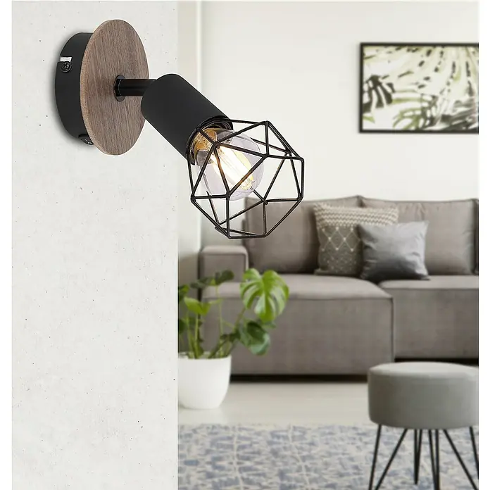 Globo Xara I Deckenstrahler - 40 W, Schwarz, E14, 1 Stk. - Stimmungsaufnahme