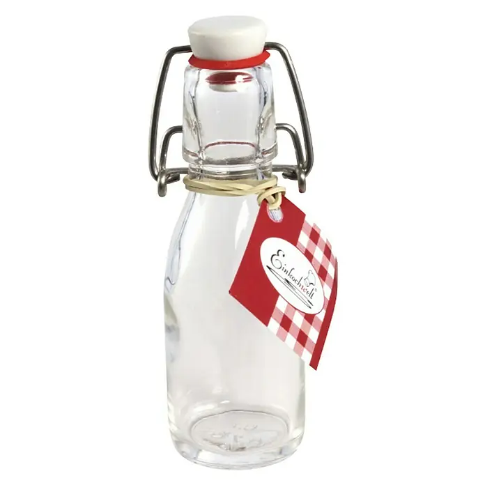 Glasflasche mit Bügelverschluss - Füllvermögen: 100 ml - Vorderansicht