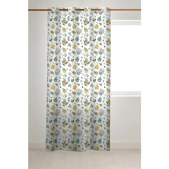 Visillo para ventana multi Flor - An x Al: 140 x 260 cm, 60% poliéster 40% algodón, Multicolor - Foto ambiente