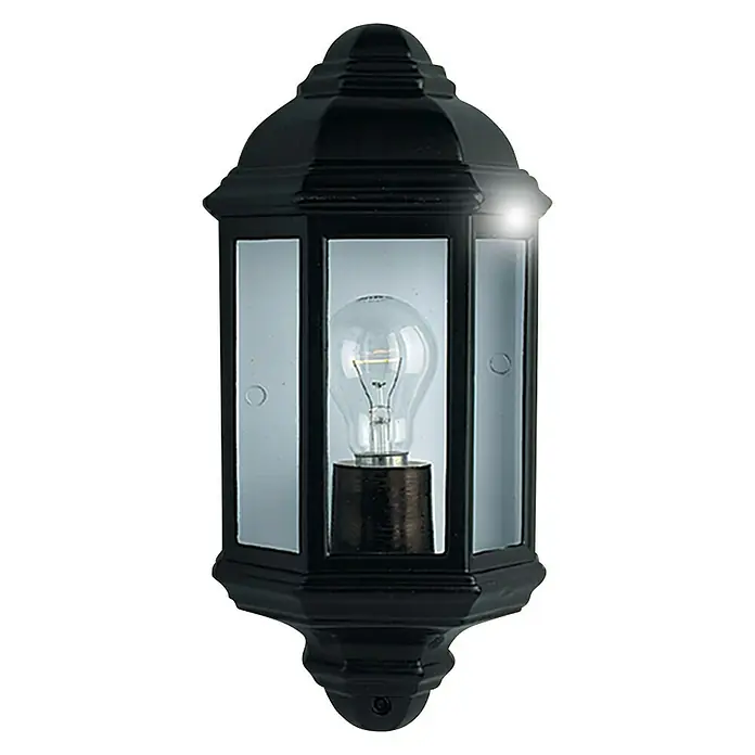 Searchlight Wandlamp voor buiten Class - 10 x 17 x 36 cm, Zwart, IP44 - Vooraanzicht