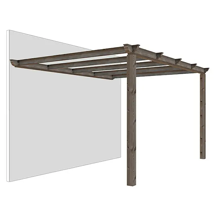 Pérgola adosada Classic - L x An: 400 x 300 cm - Vista angular
