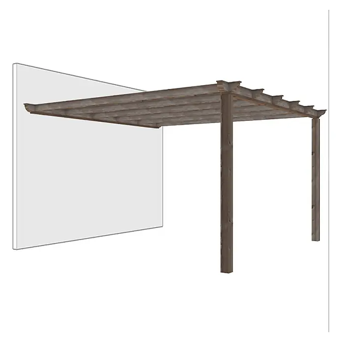 Pérgola adosada Classic - L x An: 400 x 400 cm - Vista angular