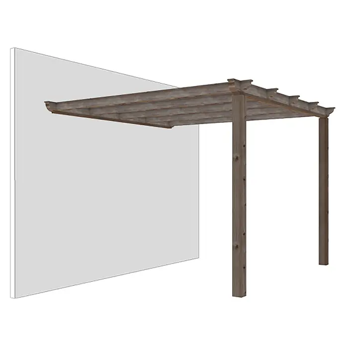 Pérgola adosada Classic - L x An: 300 x 300 cm - Vista angular