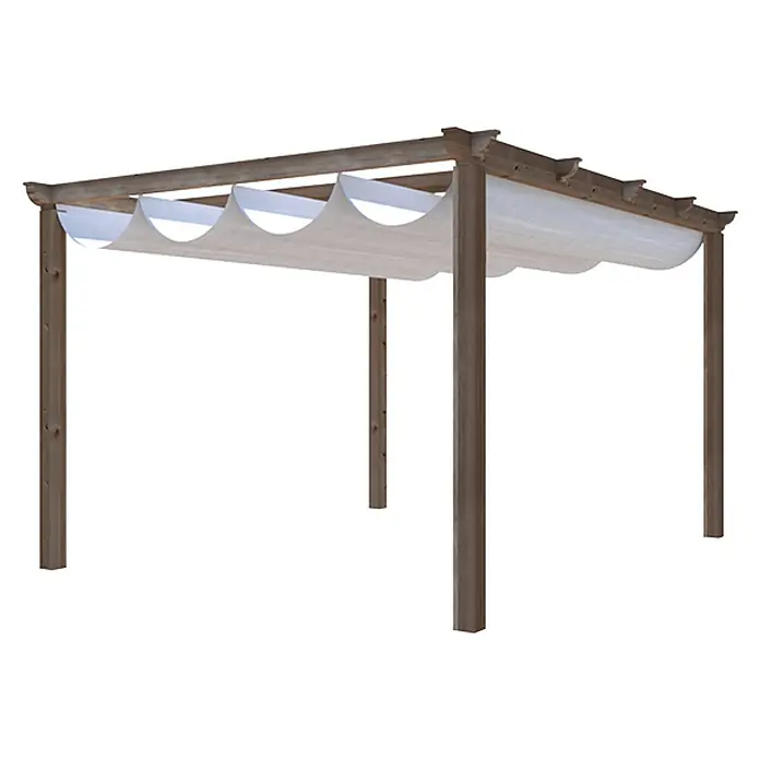 Pérgola con toldo corredero Classic - L x An: 400 x 300 cm - Vista angular