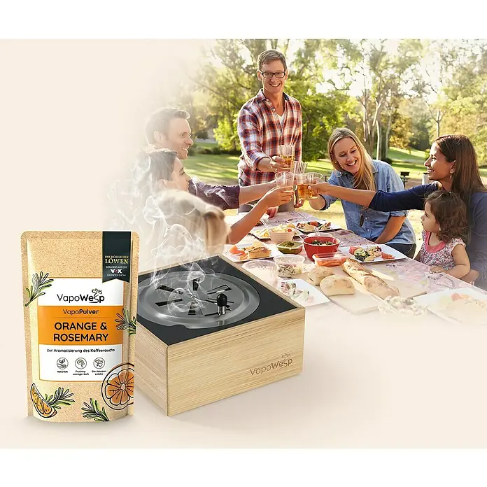 VapoWesp Räucherpulver - Orange & Rosemary, 100 g - Stimmungsaufnahme