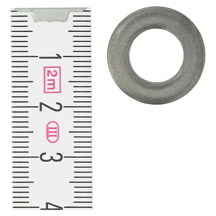 Profi Depot A2 alátét - Külső átmérő: 20 mm, Rozsdamentes acél - Felülnézet