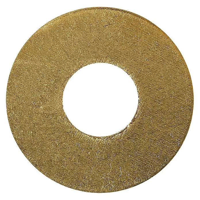 Stabilit Karosseriescheibe - Innendurchmesser: 5,3 mm, Außendurchmesser: 15 mm, Messing, Blank, 12 Stk., DIN 9021 - Draufsicht