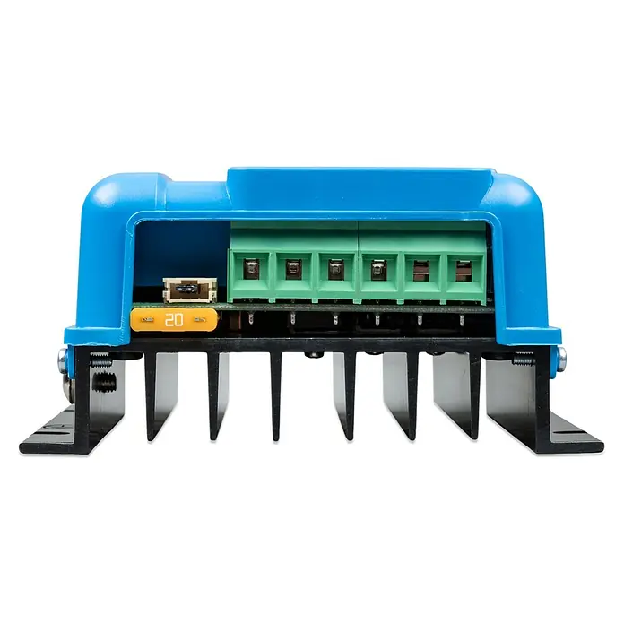 Regulador de carga solar BlueSolar - Regulador MPPT, 100 V, L x An x Al: 6 x 11,3 x 10 cm - Vista trasera