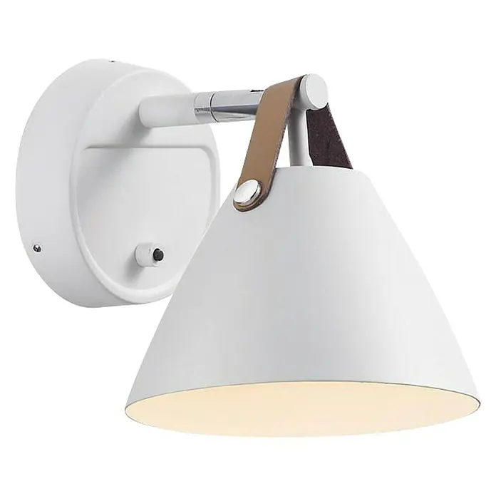 Nordlux Strap Aplique de pared - 35 W, L x An x Al: 21,5 x 16,5 x 17 cm, Blanco, GU10 - Vista angular