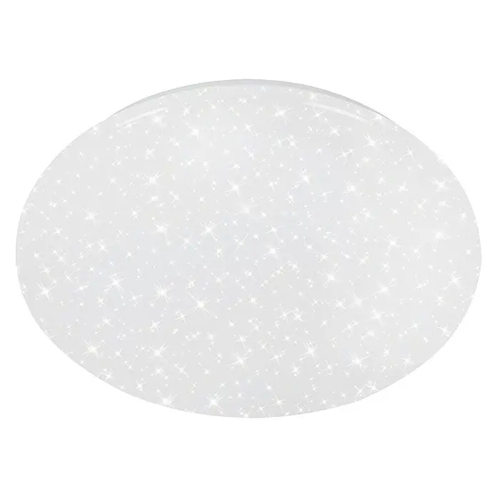 Briloner Plafón LED Stelo - 18 W, Ø x Al: 38,5 x 10 cm, Blanco con estrellas, Blanco neutro - Vista angular