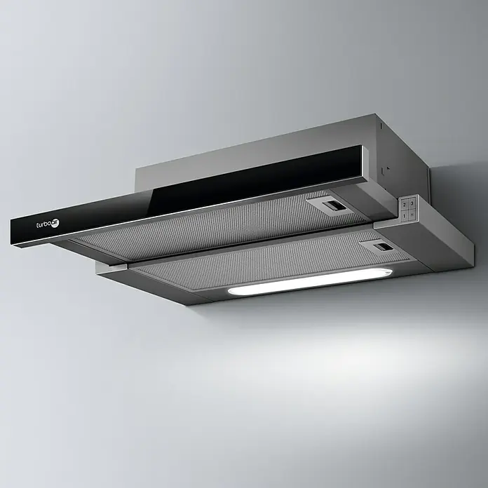Turboair Campana integrable TT14 Aspirante - Ancho: 60 cm, Potencia de aire máx.: 304 m³/h en funcionamiento normal, Acero inoxidable - Foto ambiente