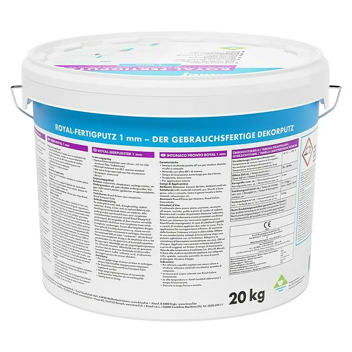 Knauf Fertig-Rollputz Royal - Korngröße: 1 mm, 20 kg - Rückansicht