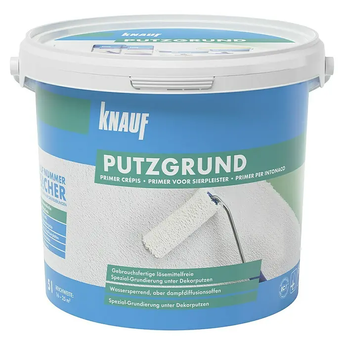 Knauf Putzgrund - 5 l, Weiß, Nikotin- und Fleckensperre - Vorderansicht