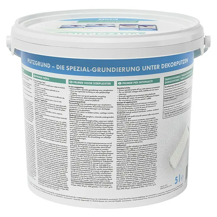 Knauf Putzgrund - 5 l, Weiß, Nikotin- und Fleckensperre - Rückansicht