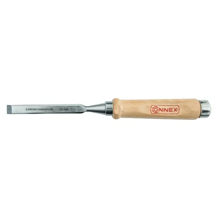 Cincel - Anchura de hoja: 12 mm, Material empuñadura: Madera - Vista descendente