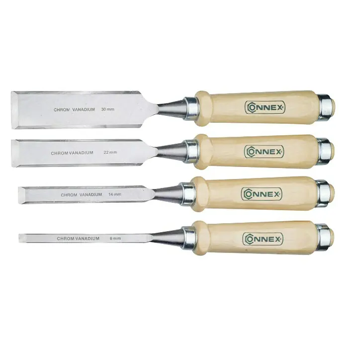 Set de cinceles COX861000 - 4 pzs., Anchura de hoja: 8/14/22/30 mm - Vista descendente