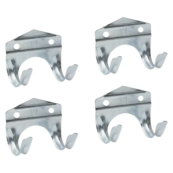 Set de ganchos - 4 ud., Aluminio - Vista angular
