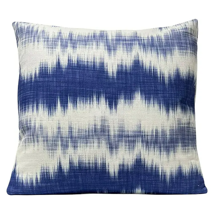 Cojín Mallorca - Azul/Blanco Tyedie, 45 x 45 cm, 100% algodón - Vista frontal