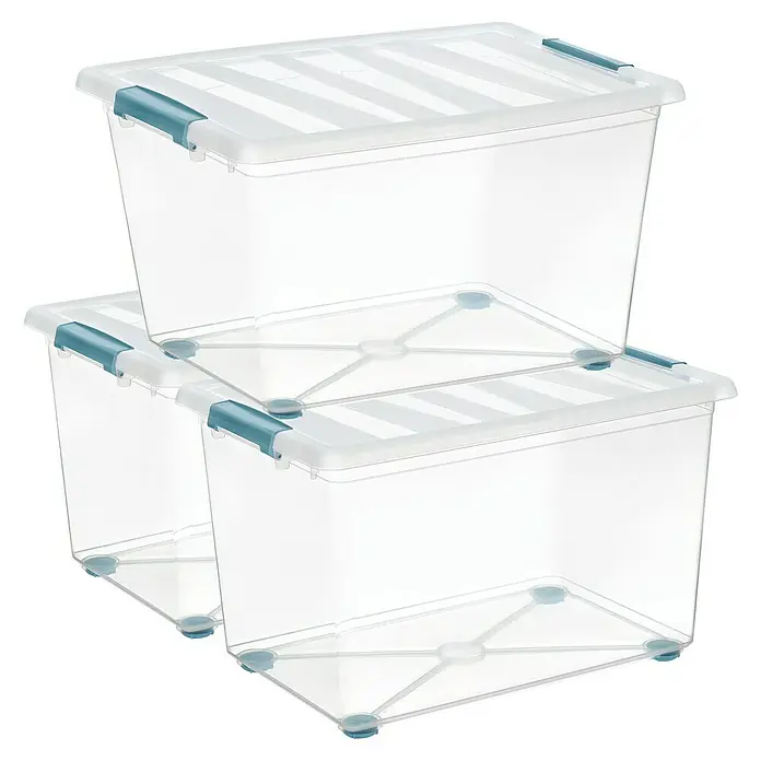 Set de cajas Katla - L x An x Al: 39 x 59 x 36,5 cm, 57 l - Vista angular