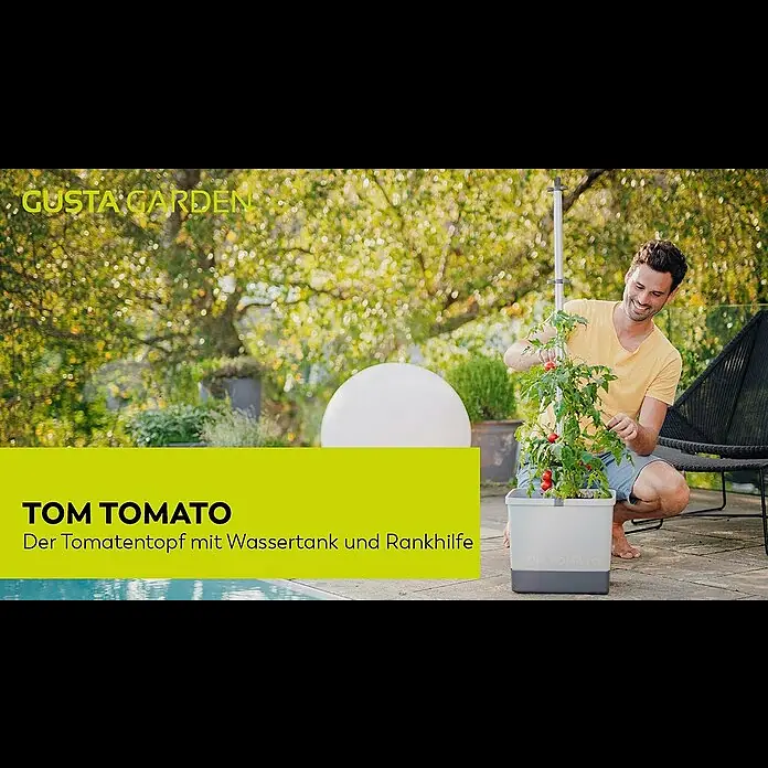 Gusta Garden Pflanztopf Tom Tomato - 28 x 35 x 136 cm, Ausstattung: Bewässerungssystem - Tom Tomato