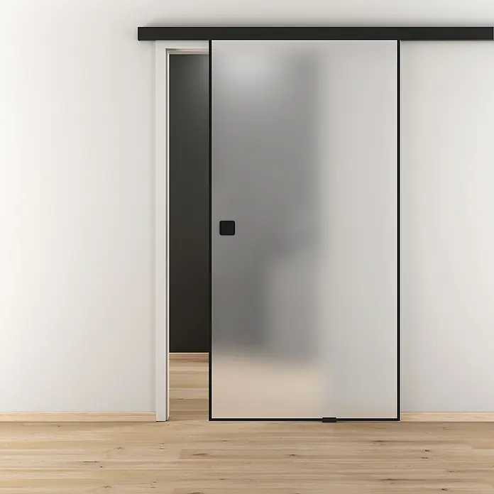 Diamond Doors Black Edition Glasschiebetür Edge - 935 x 2.058 mm, Mattglas - Stimmungsaufnahme