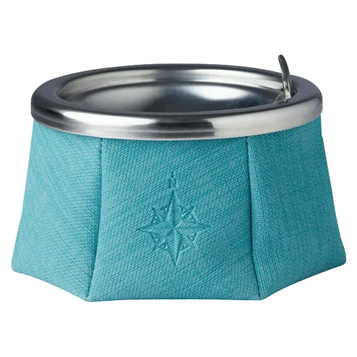 Marine Business Cenicero Windproof - Diámetro: 11,5 cm, Acero inoxidable, Azul turquesa - Vista angular