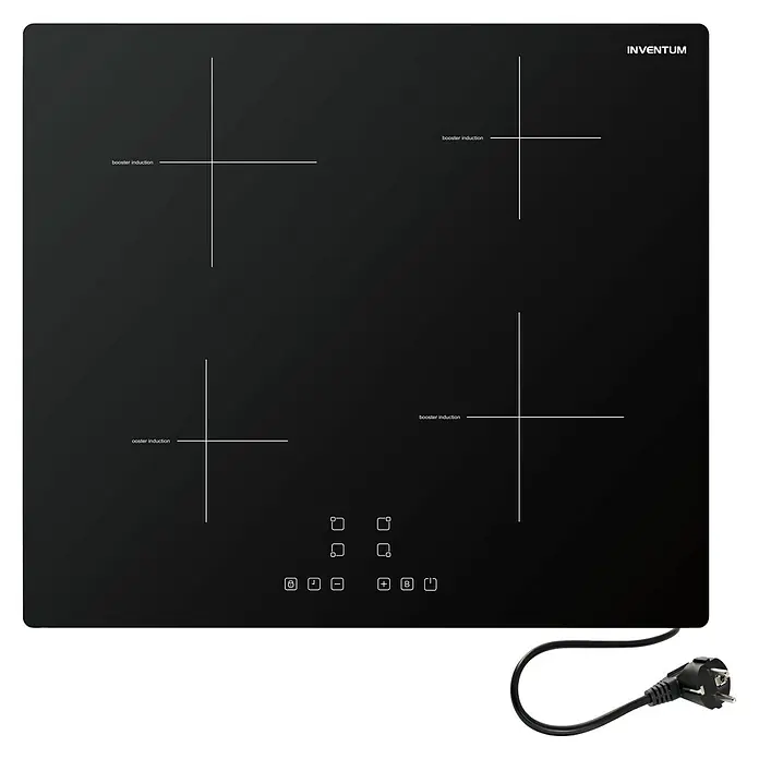 Inventum Kookplaat Inductie IKI6010 - Aantal pitten: 4 st., Inductie - Bovenaanzicht